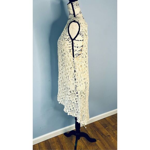 New Daytrip by Buckle Women's Large XL Cream Open Front Cardigan Duster Weave - Picture 3 of 8